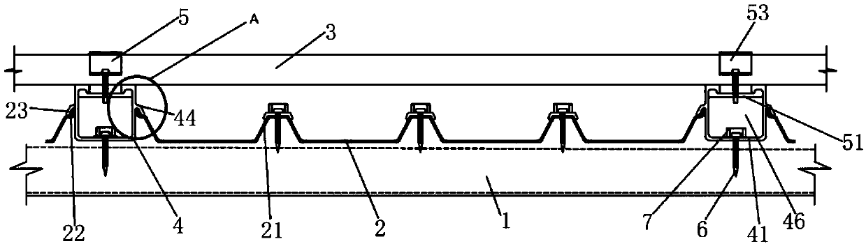 Roof photovoltaic power generation station structure and lap joint method thereof