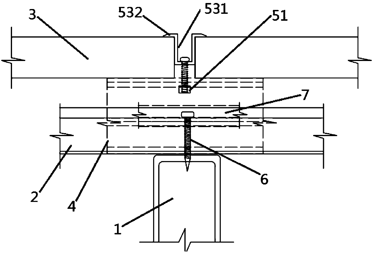 Roof photovoltaic power generation station structure and lap joint method thereof