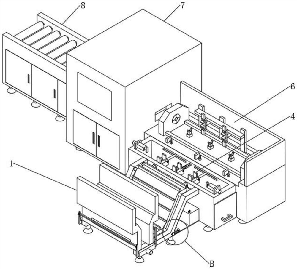 Profile cutting method of laser cutting automatic production line