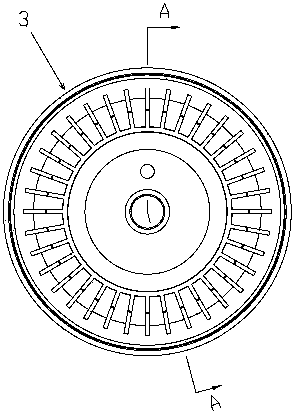 Sucking disc cover with convex ribs and sucking disc