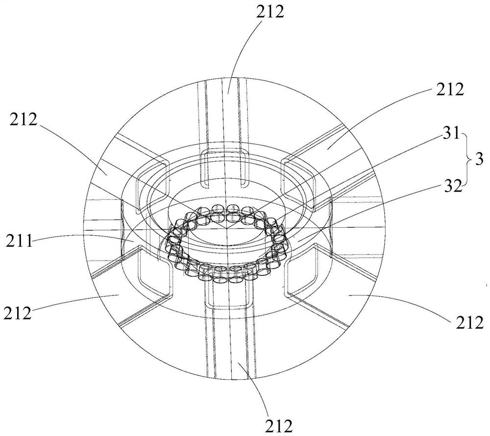 Glass trolley bearing and rotating device