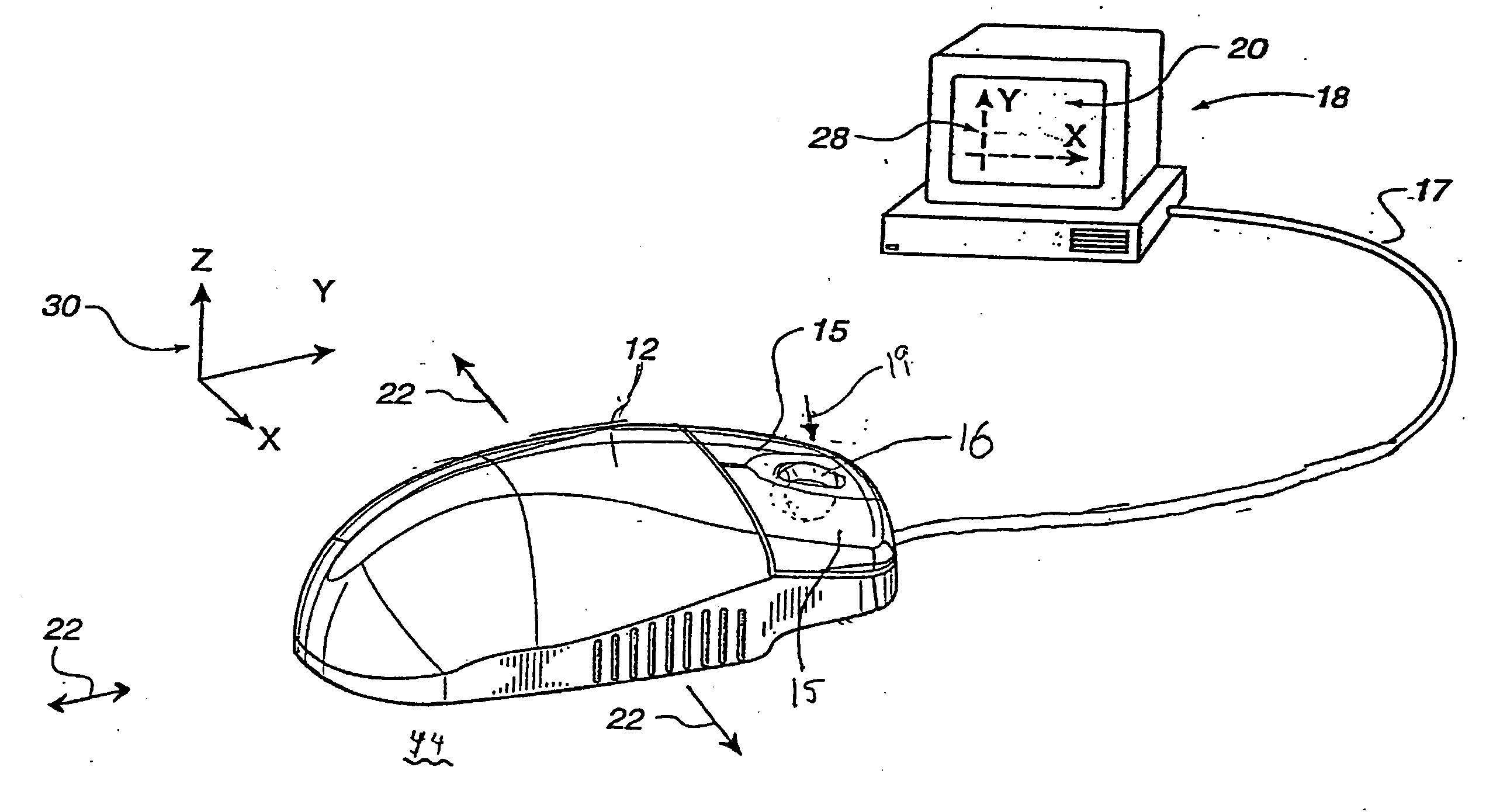 Force feedback mouse wheel