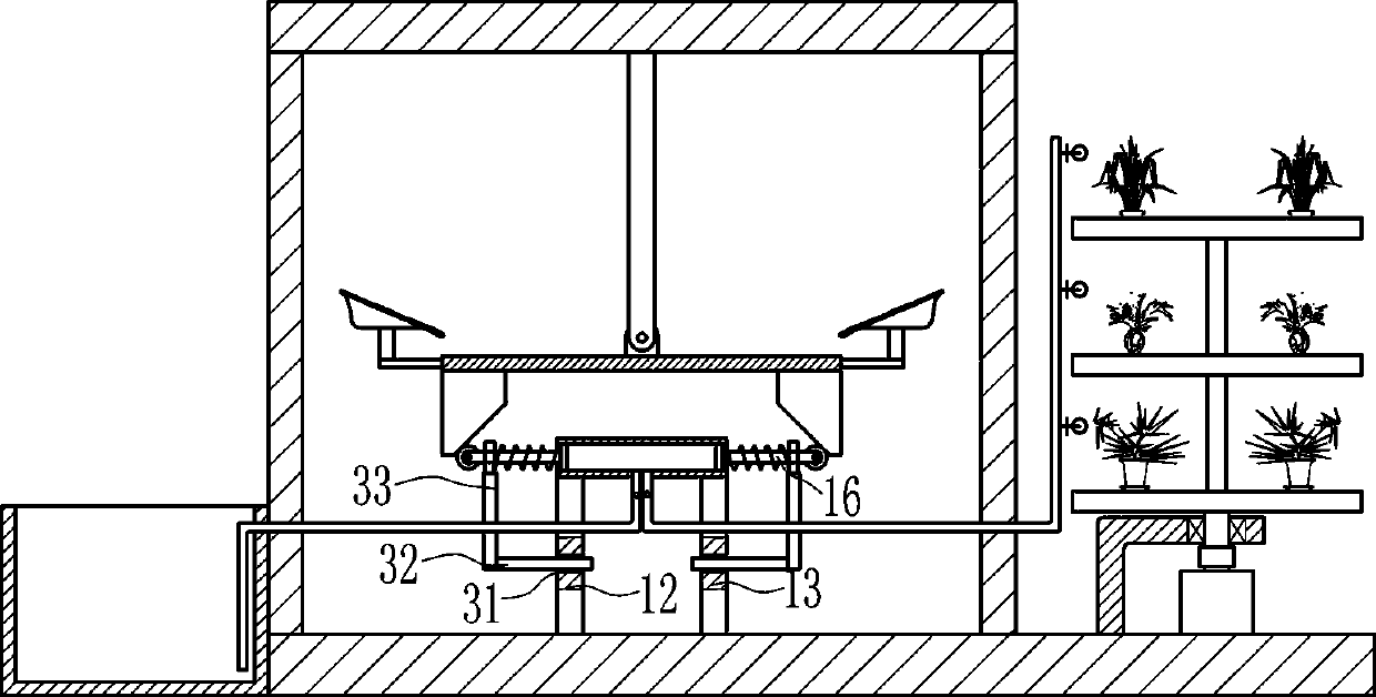 Seesaw-type interactive flower watering device