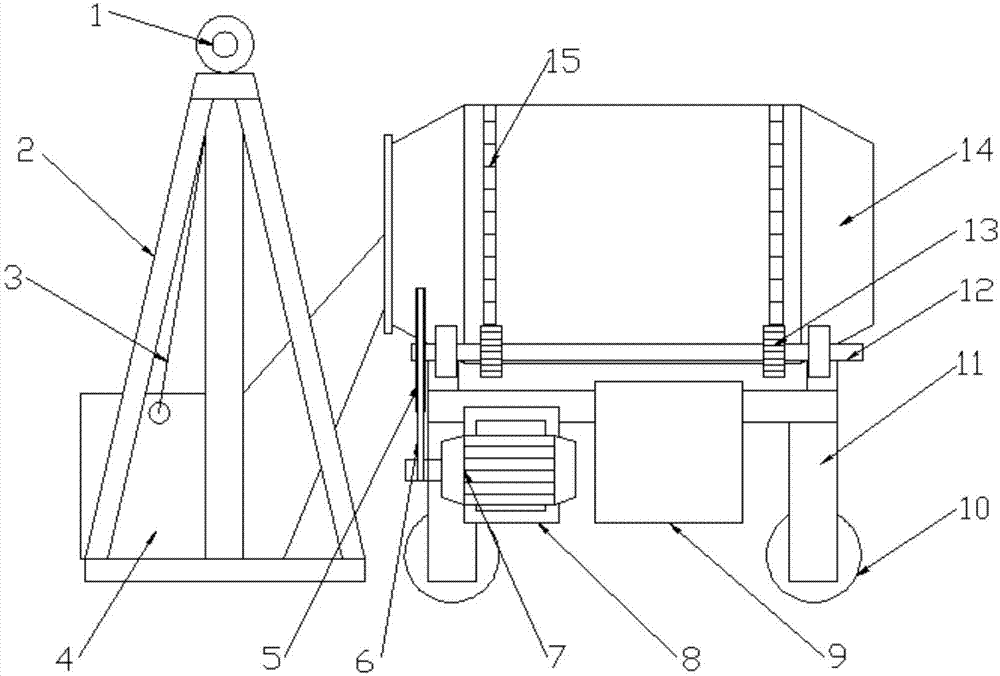 Granule agitator for processing building material