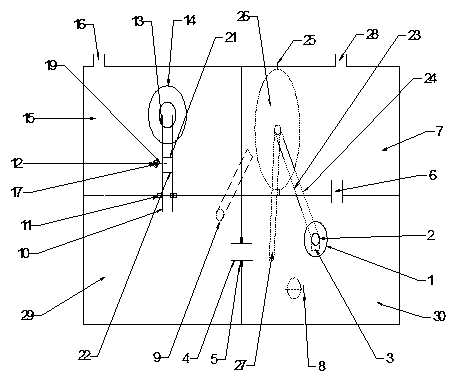 Device for separation of oil-water-residue mixture and marking of waste oil