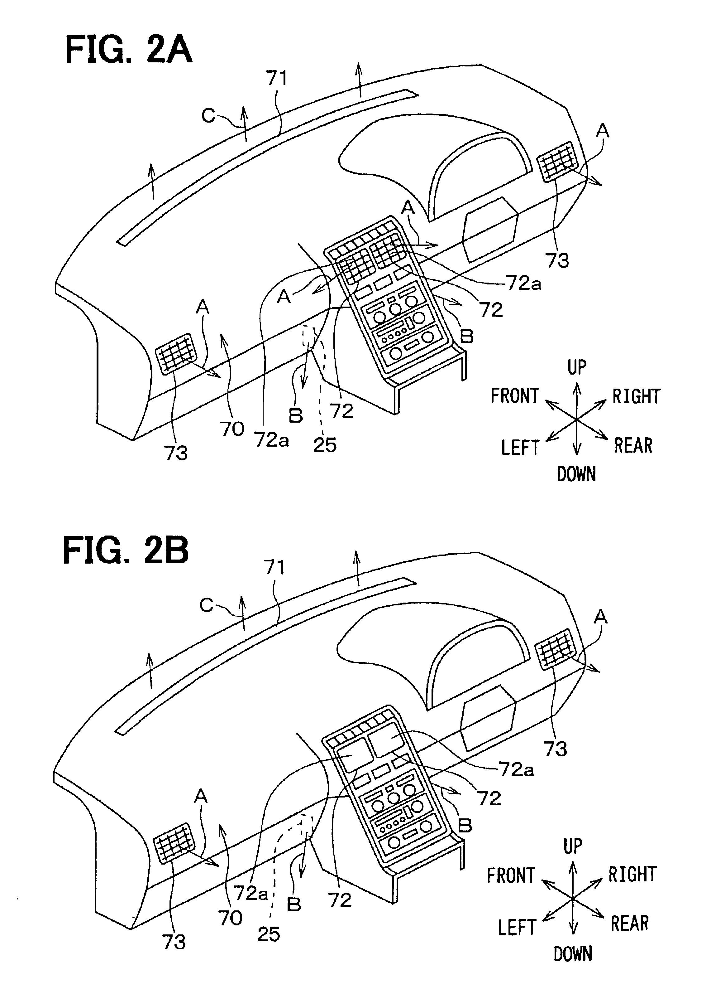 Vehicle air conditioner with mode switching pattern