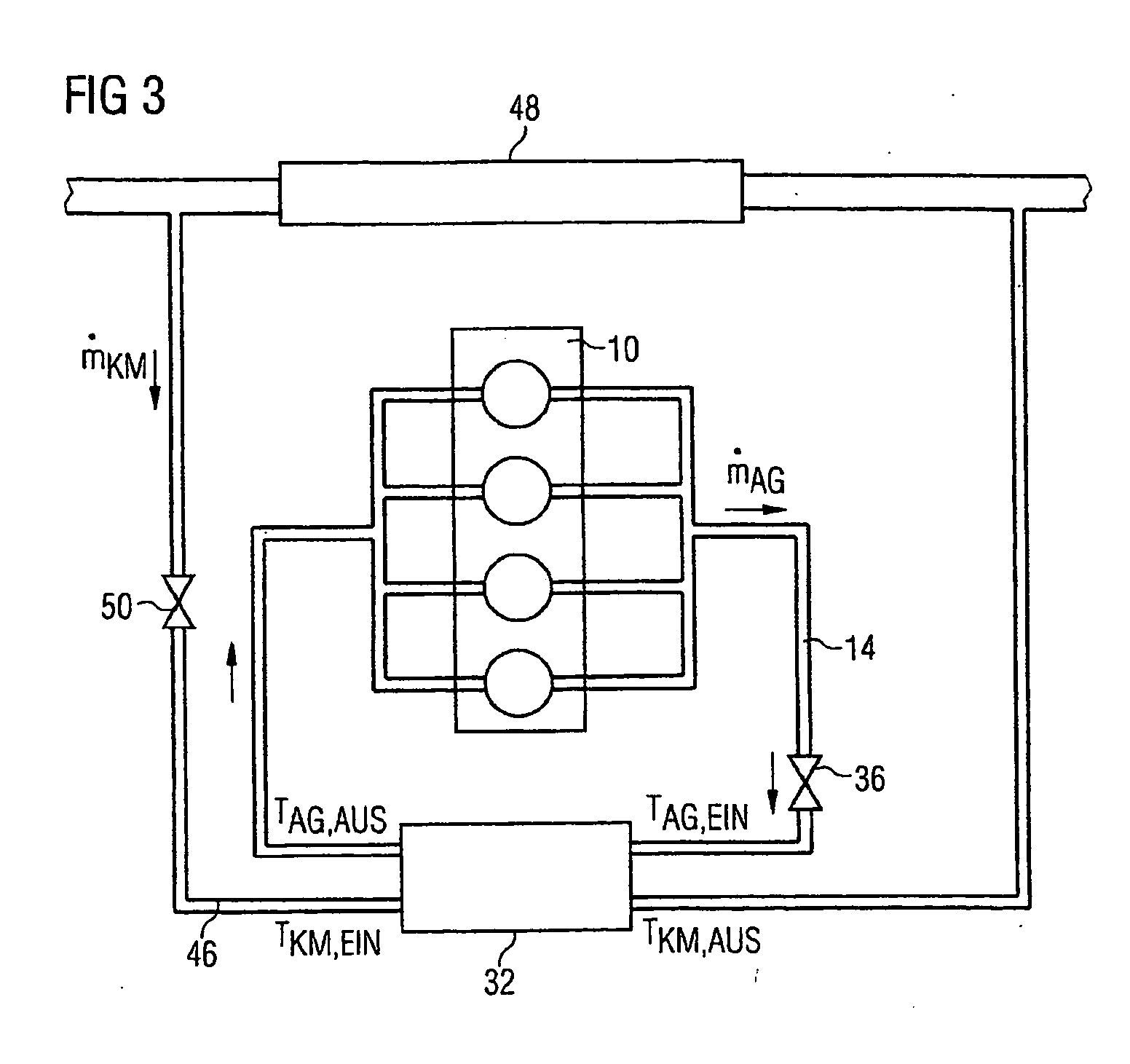 System and method for influencing the induction gas temperature in the combustion chamber of an internal combustion engine