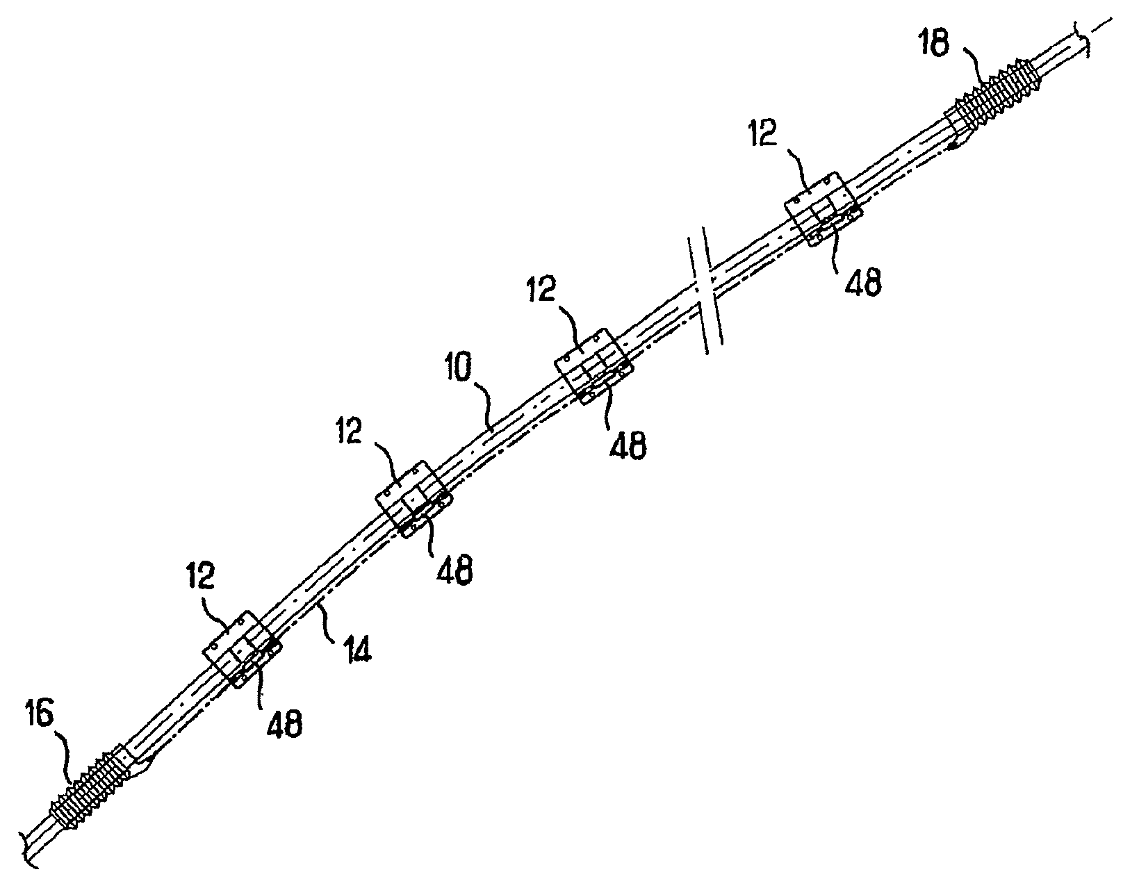 Assembly of buoys for flexible submarine pipe