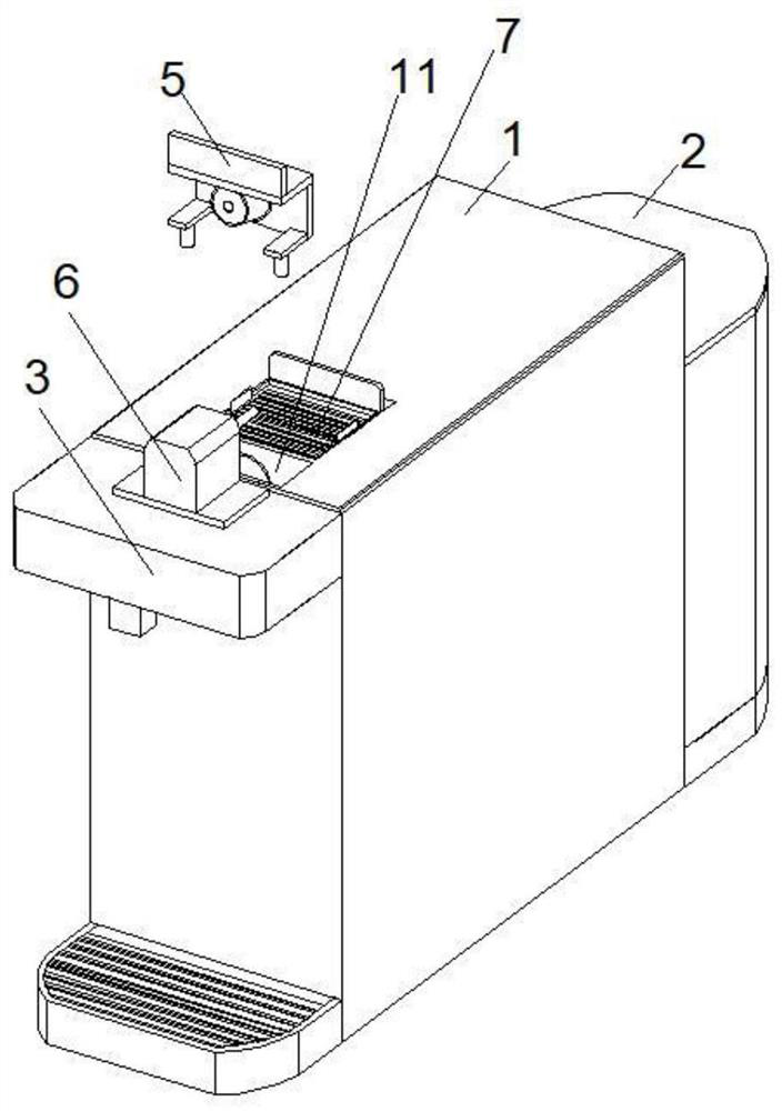 An automatic bag drop device for a coffee machine