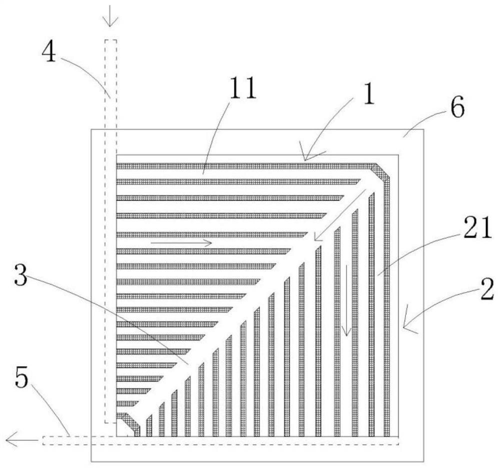 Fuel cell runner structure, flow field plate and fuel cell