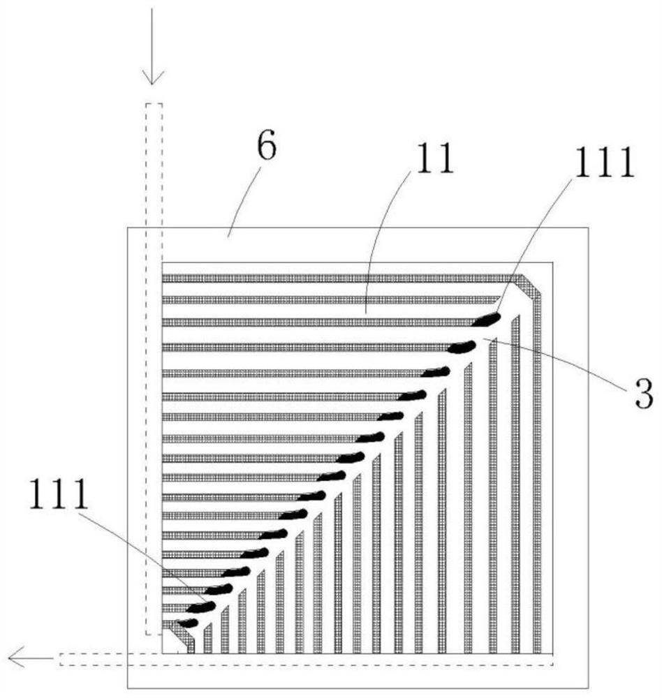 Fuel cell runner structure, flow field plate and fuel cell