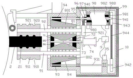 Cleaning and maintaining device for outdoor steel structural component provided with LED lamp and powered up through solar energy