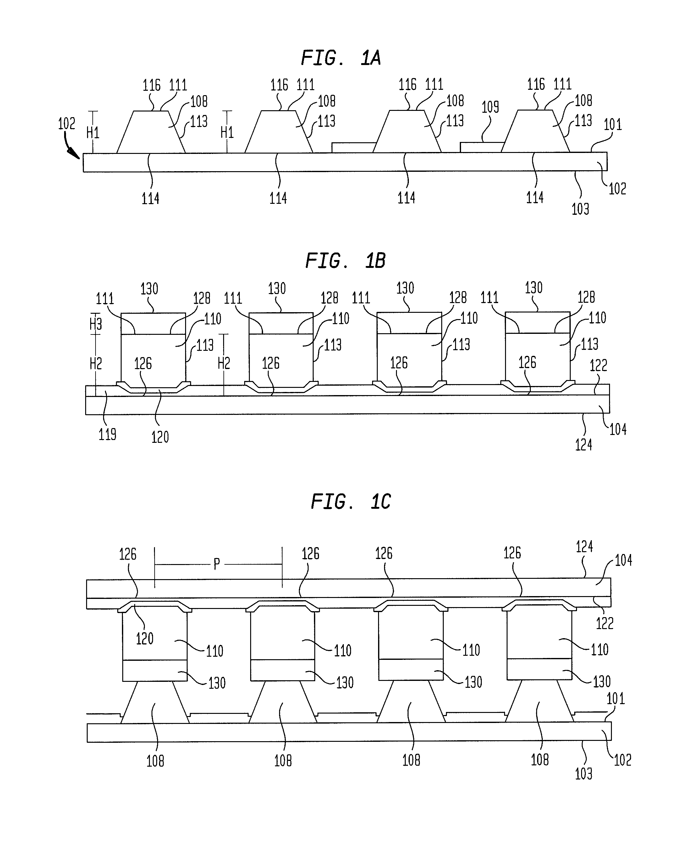 Microelectronic packages with dual or multiple-etched flip-chip connectors