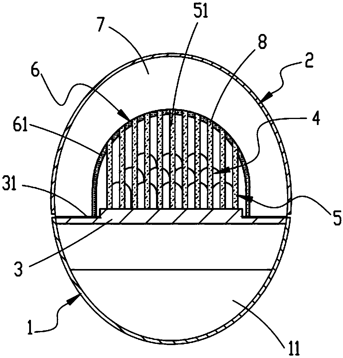 A full-color color-changing lamp with variable patterns