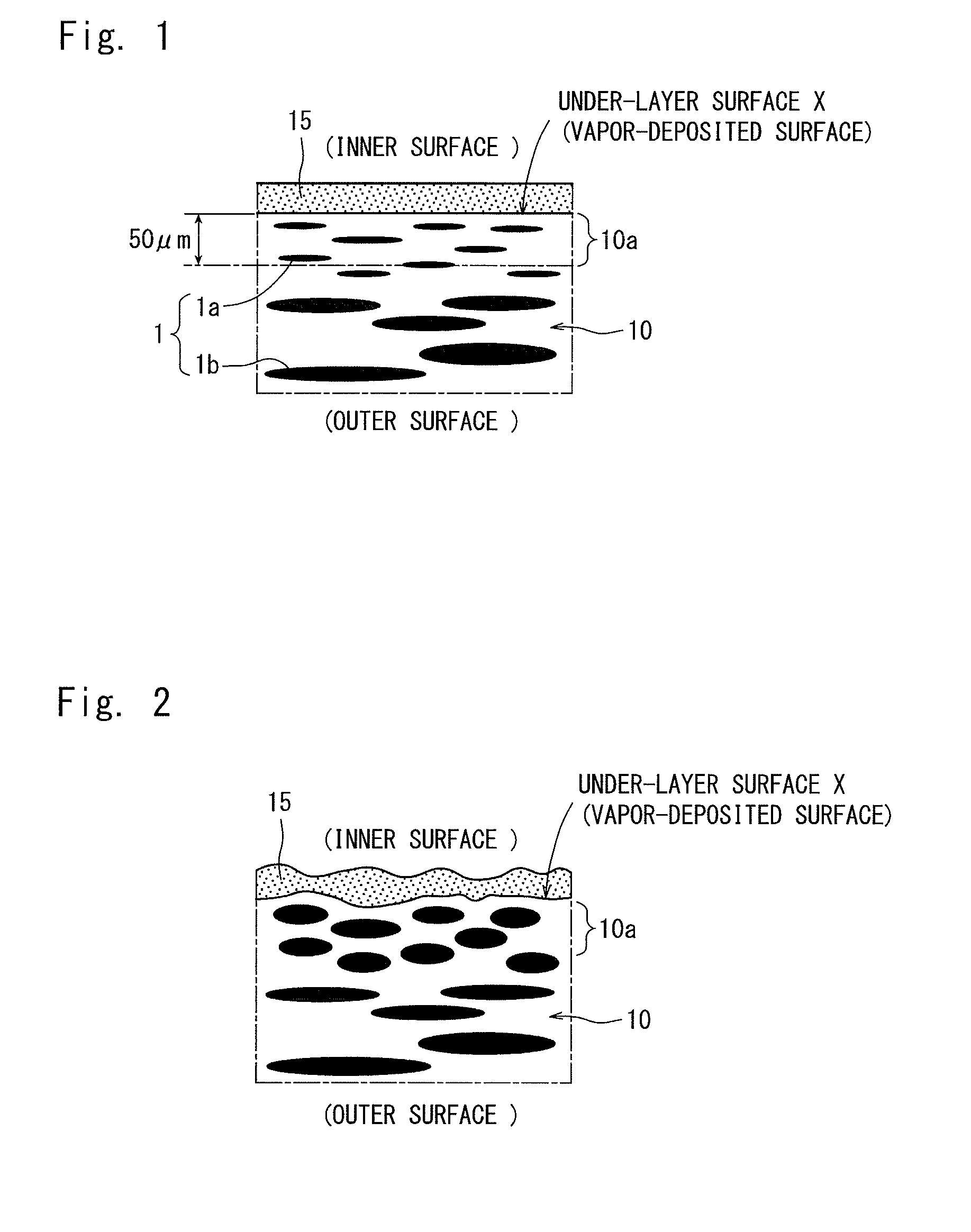 Vapor-deposited foamed body