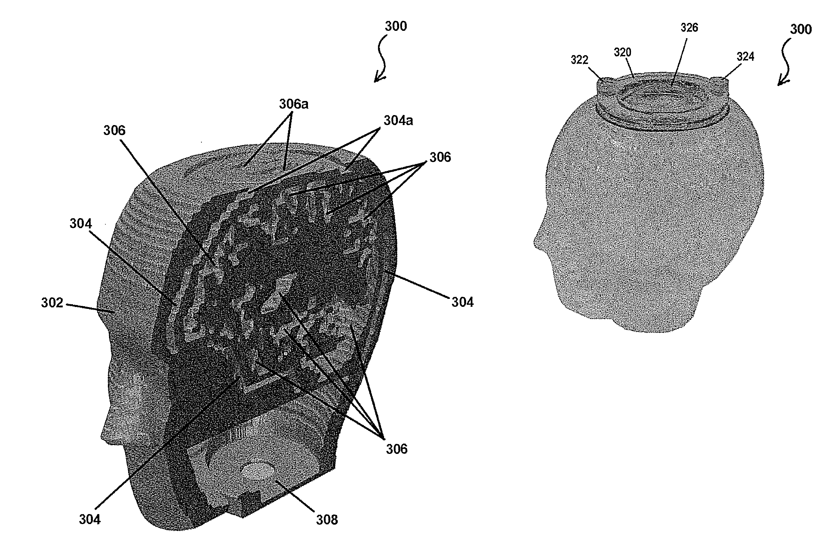 Head model for brain-imaging device and technique for producing same