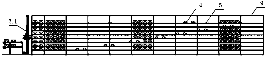 U-shaped guide rail type multi-layer box type shuttle vehicle stereo warehouse storage and sorting method