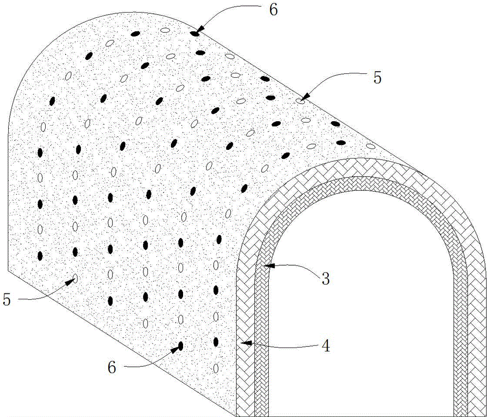 Soft rock roadway buffering tapered double strong shell support system and construction method thereof