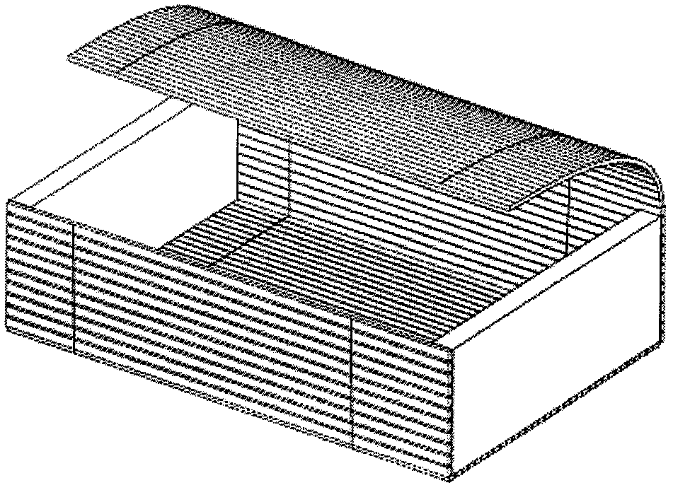 A kind of elastic clamping mold for setting the shape of bamboo curtain box after gluing