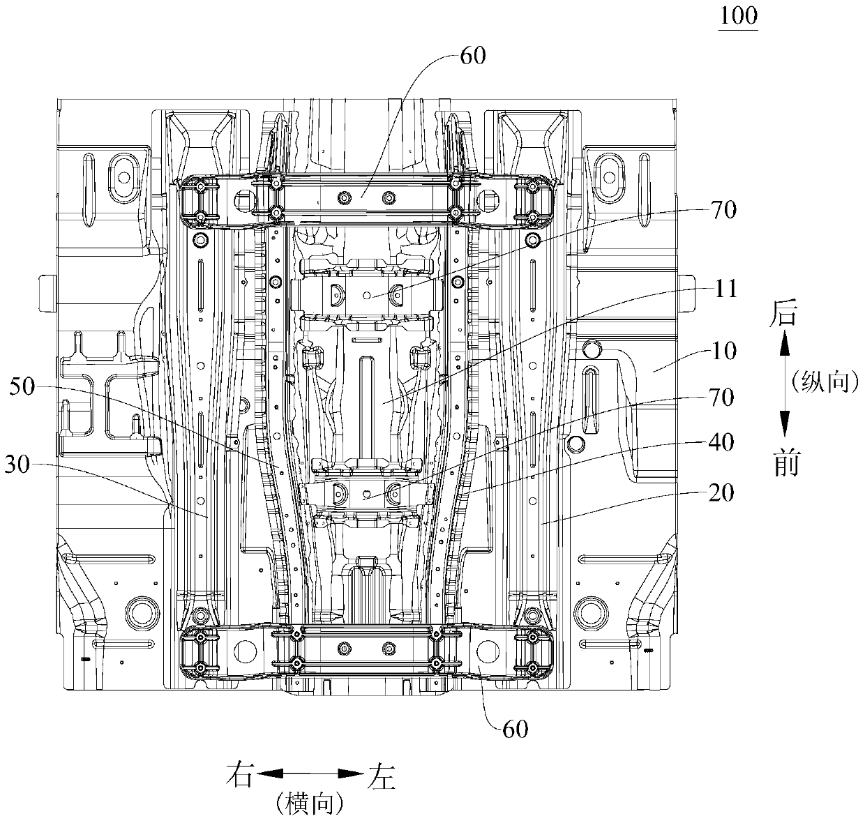 Vehicle and its front floor assembly