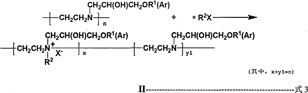 A kind of preparation method of polymer solution containing quaternary ammonium salt, tertiary ammonium salt and tertiary amine on the main chain