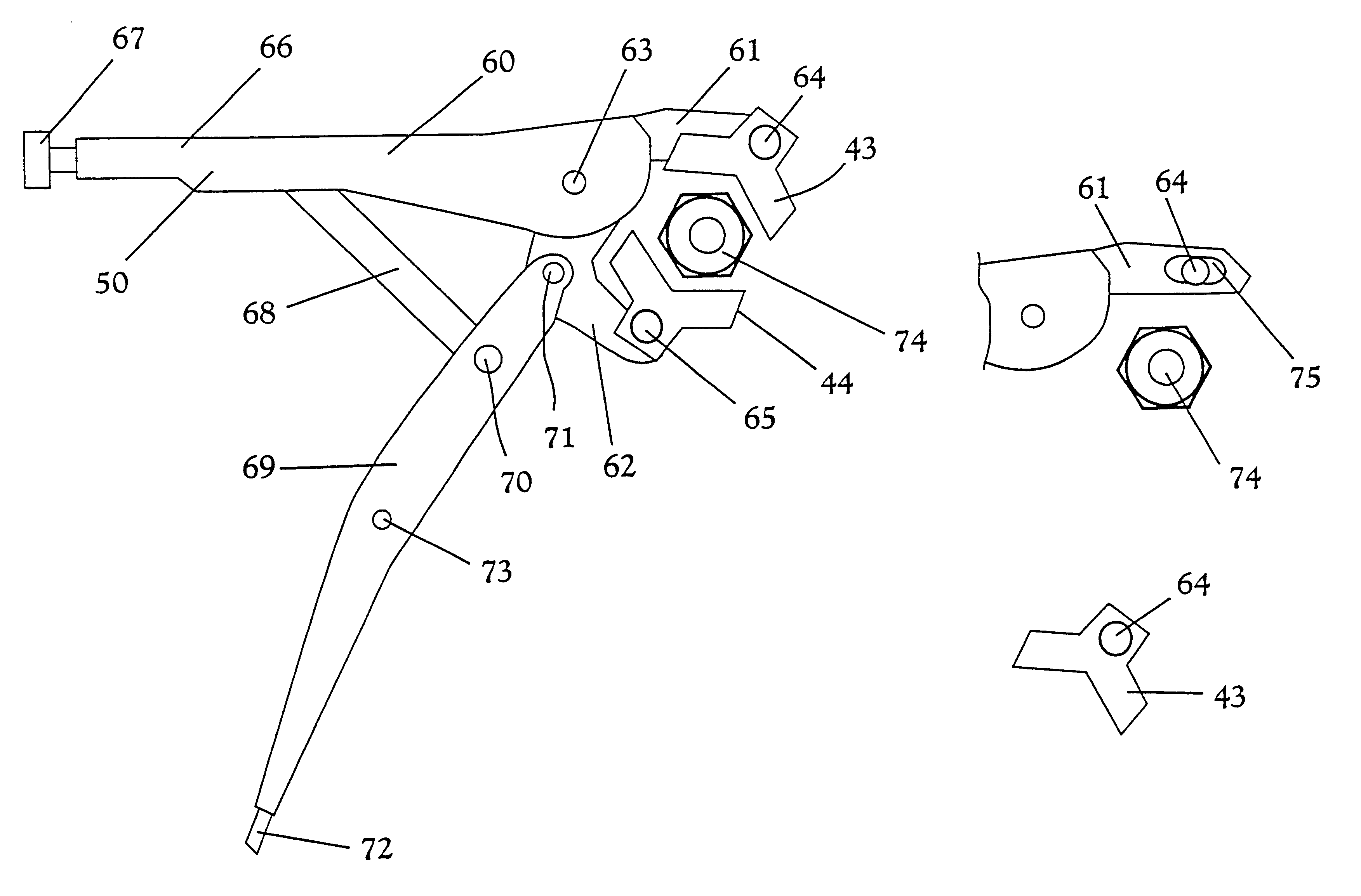 Hand tool having pivoted handles