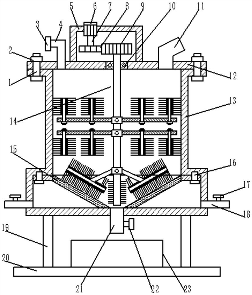 Stirring soybean cleaning device