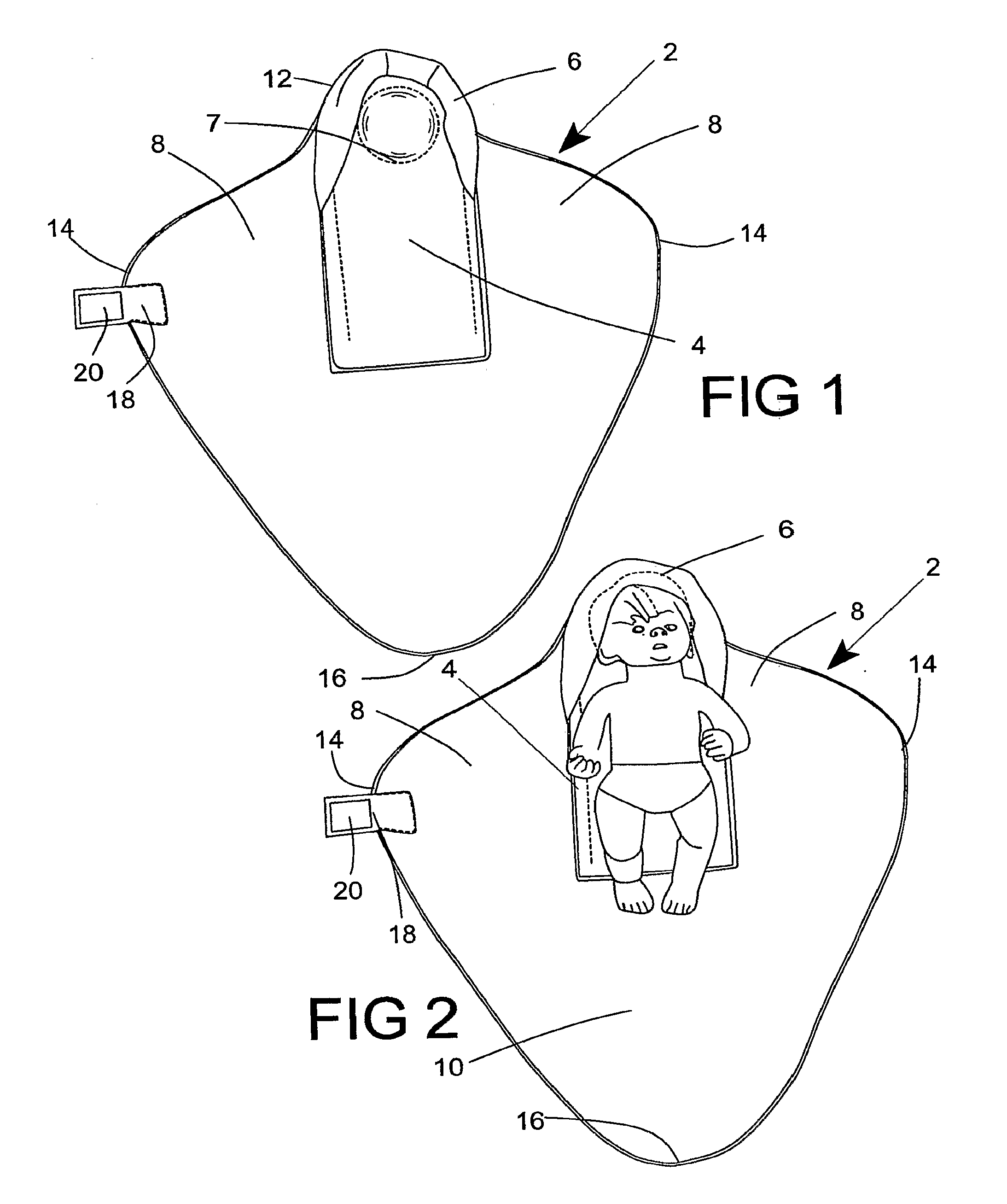 Infant wrap including body padding