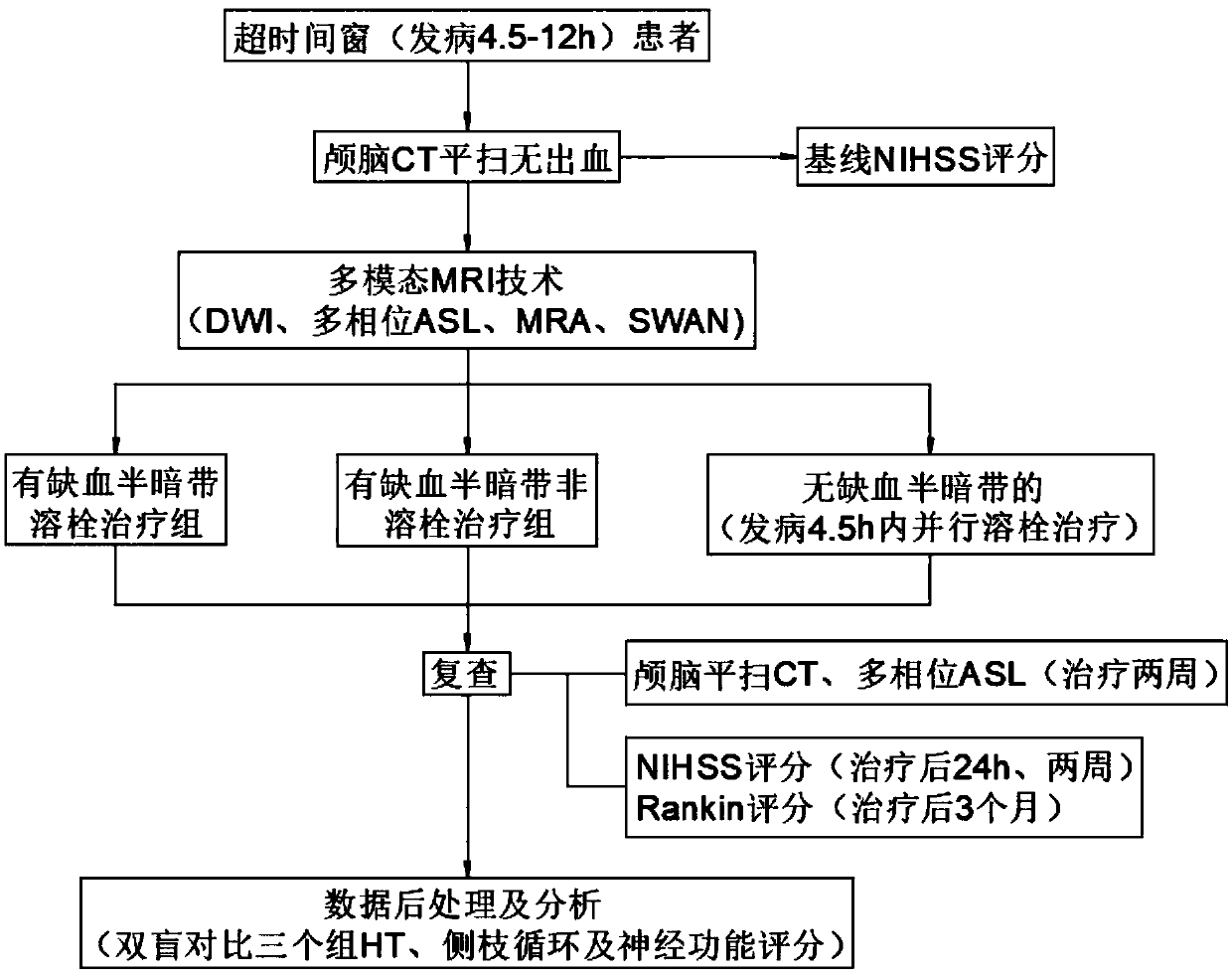 Time-window-exceeding AIS cLinicaL reperfusion method based on muLti-parameter image technoLogy optimization detection system