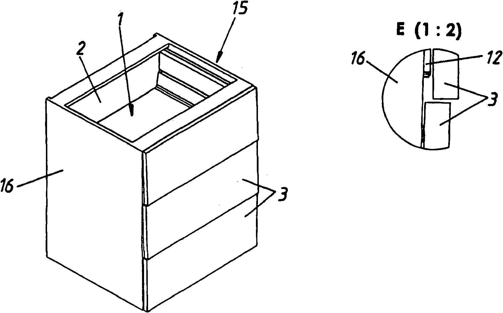 Moveable drawer with railing adjustment