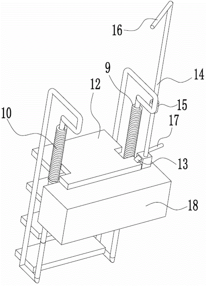 Telescopic pedal type hanging ladder