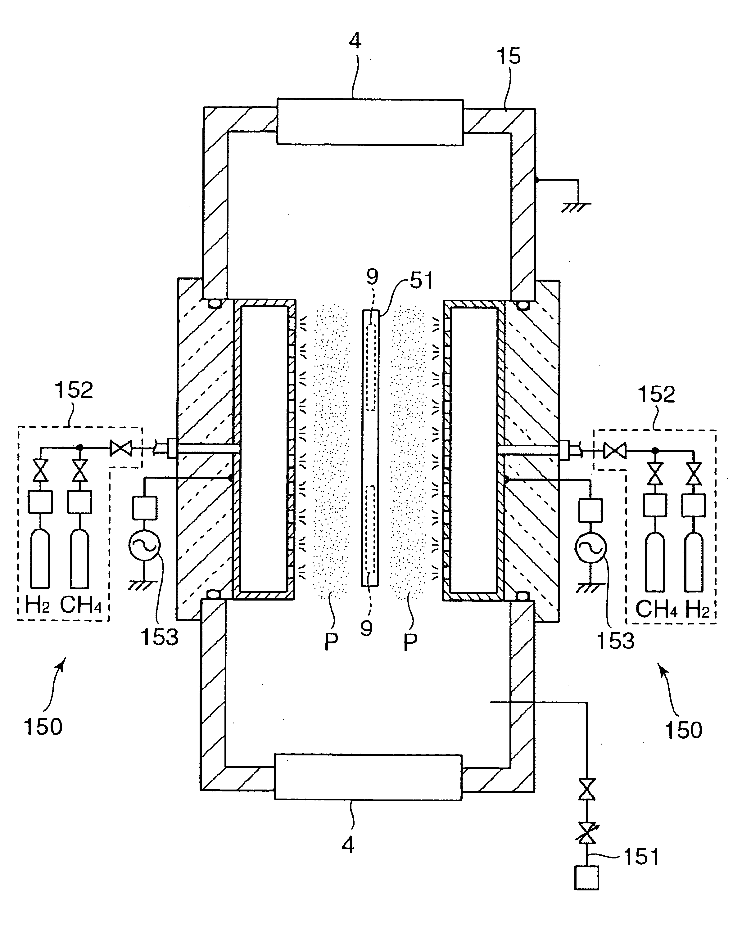 Apparatus for manufacturing magnetic recording disk, and in-line type substrate processing apparatus