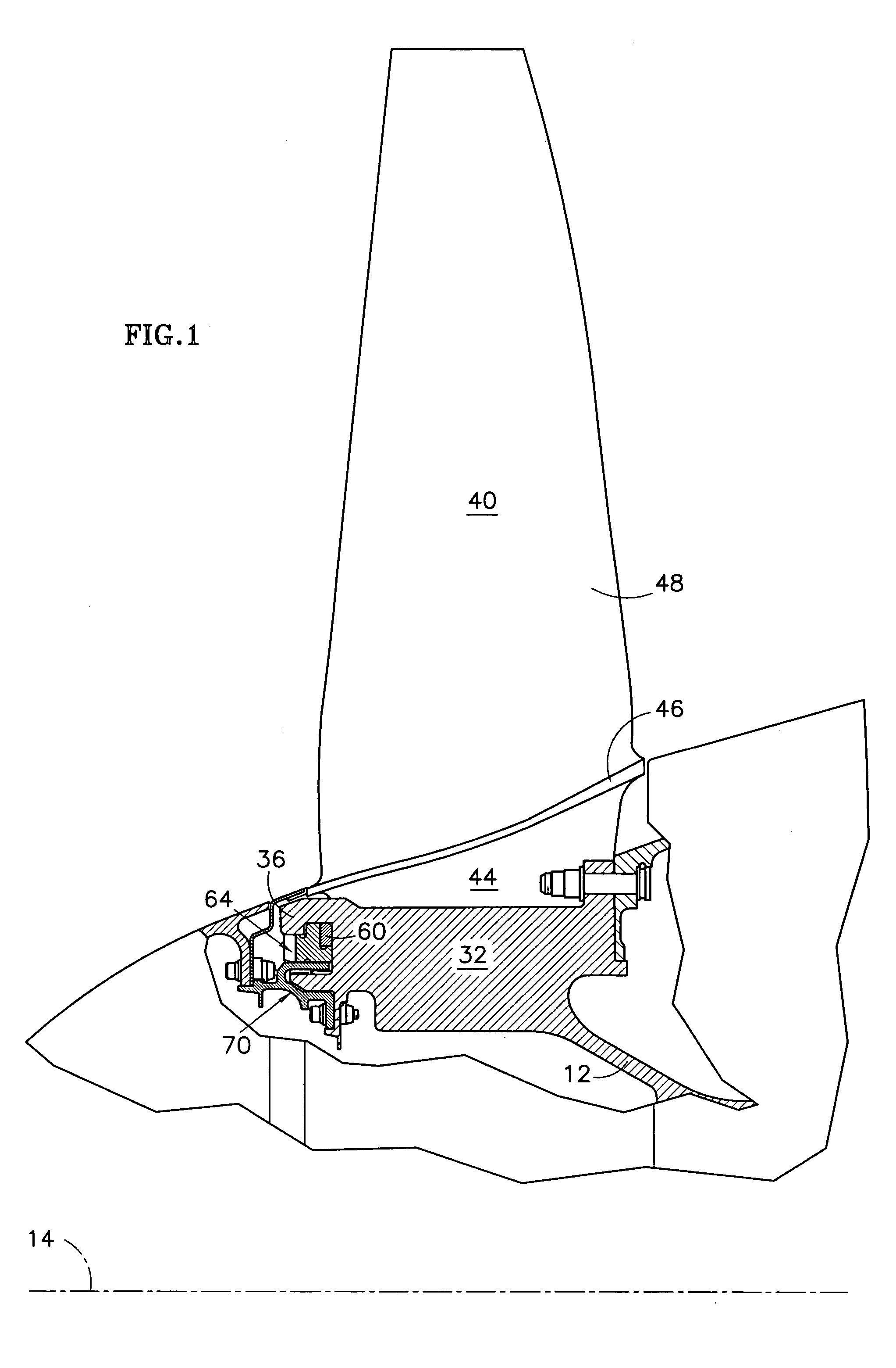 Attachment for a bladed rotor