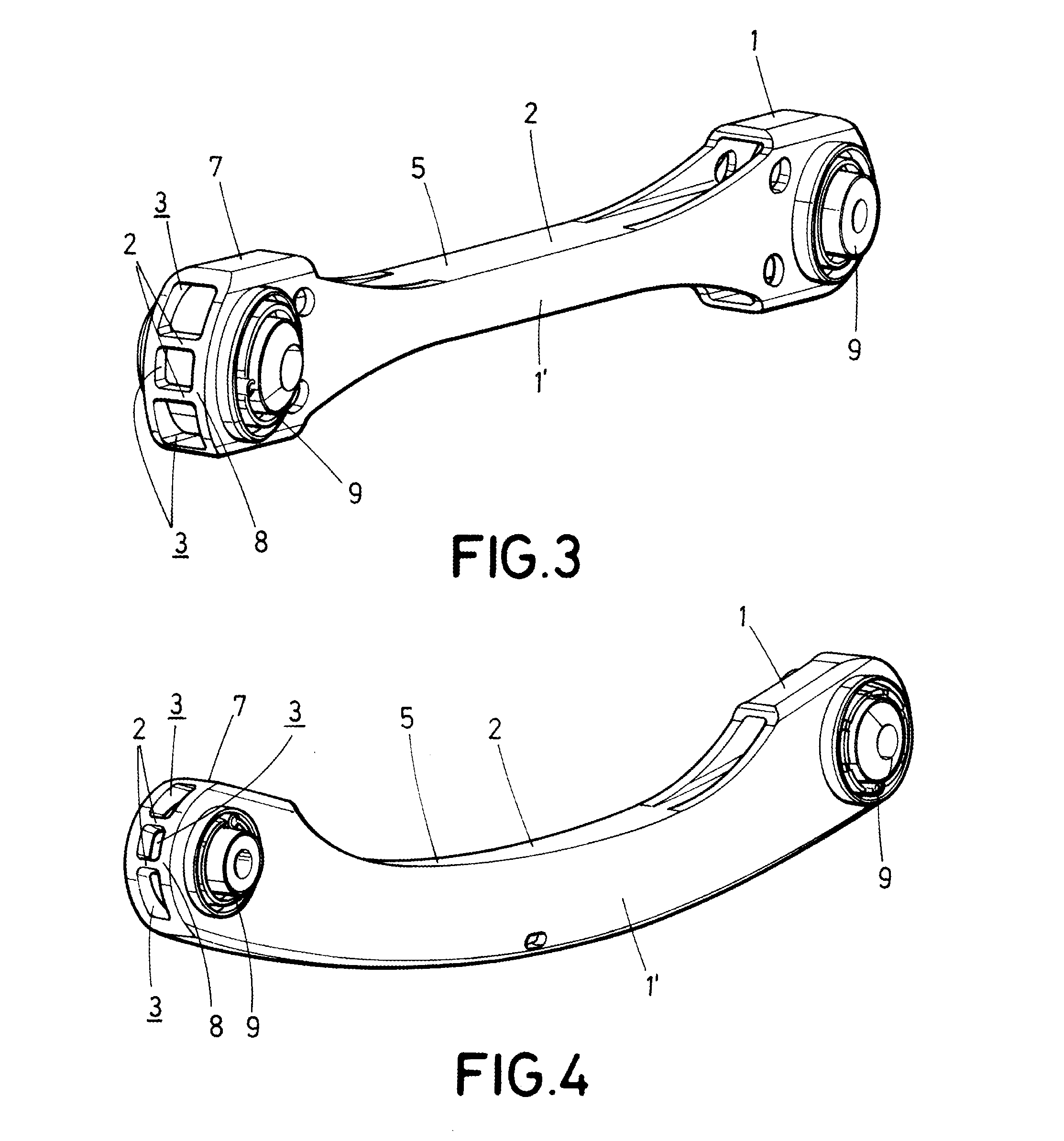 Method for obtaining an arm for multi-link suspensions of automotive vehicles and a suspension arm