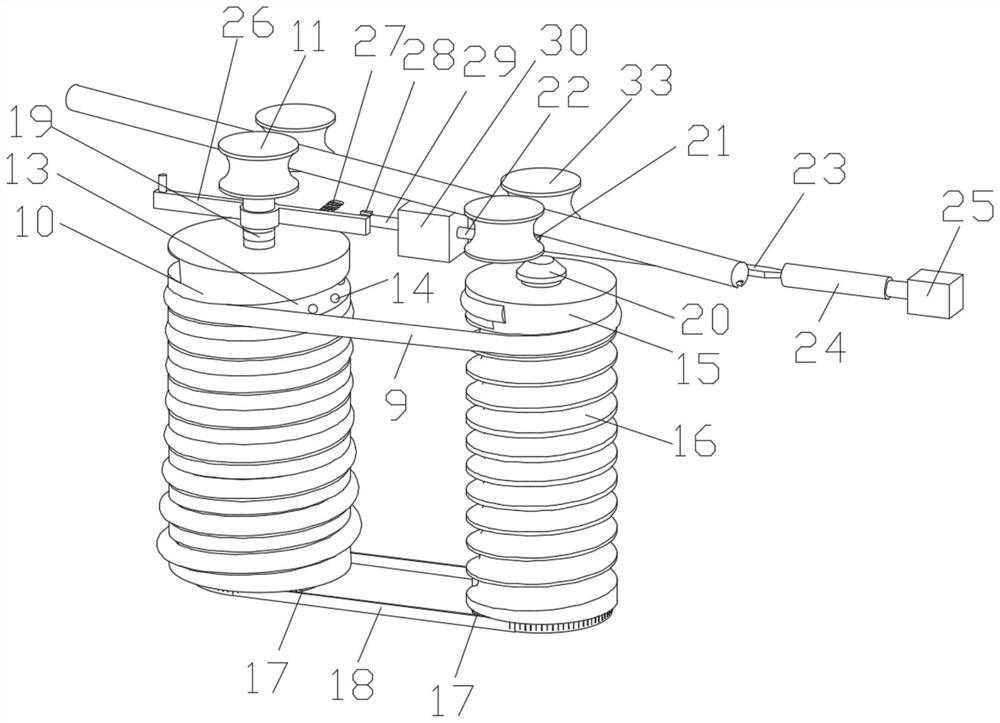 Device for preventing external damage of power cable based on biological induction technology