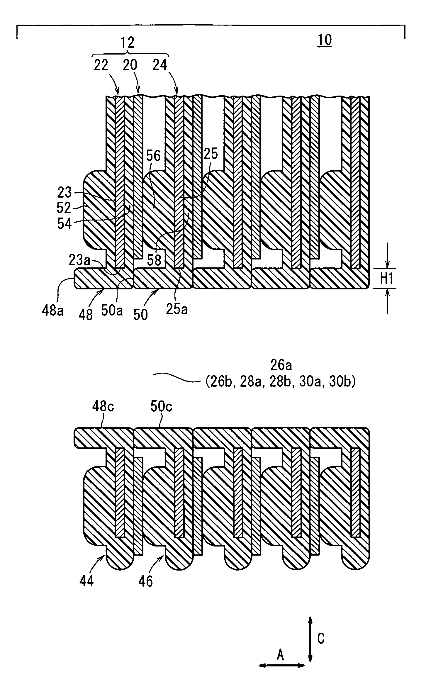 Fuel cell separator with integral seal member