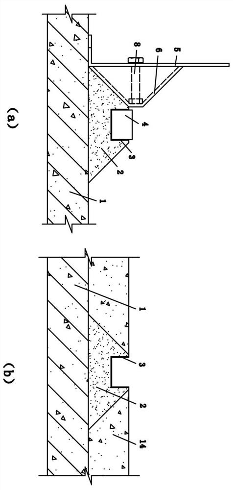 Separation joint construction structure and construction method of roof ground and table top layer