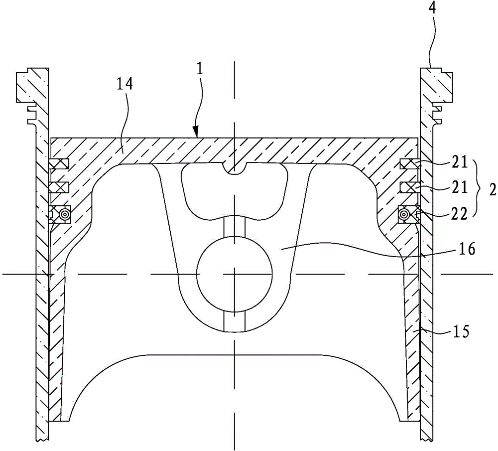 Small-gap and low-friction piston component