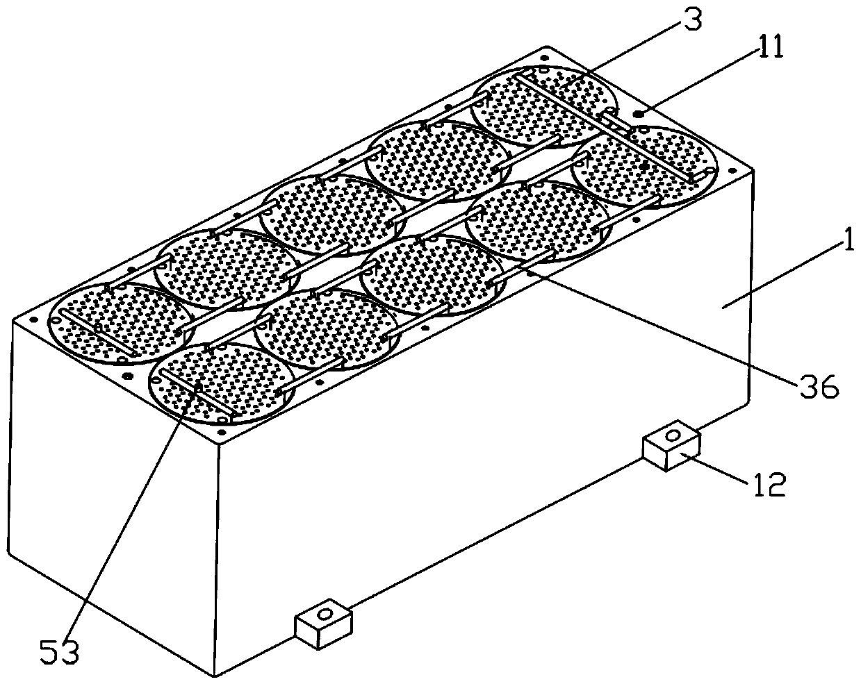 Circular charging battery integrated box capable of being rapidly replaced for new energy vehicle