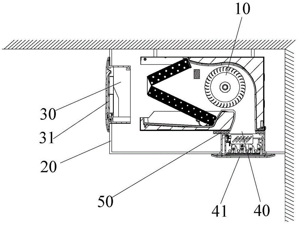 Ceiling air conditioner internal unit system