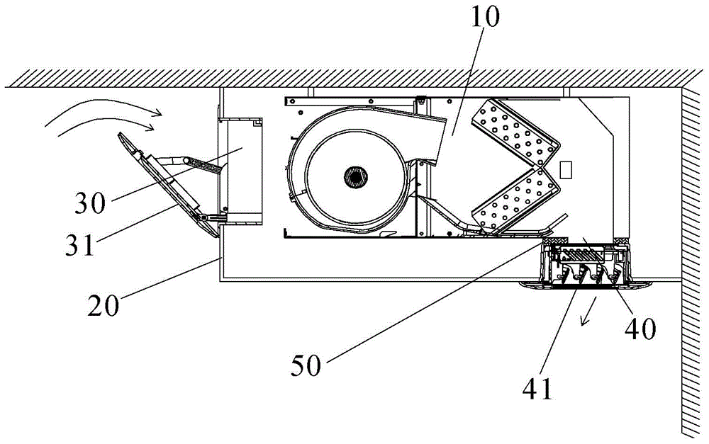 Ceiling air conditioner internal unit system