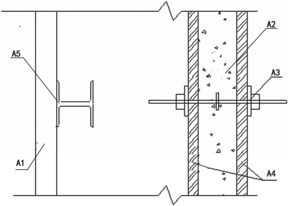 Reverse structural steel and bamboo splint soil retaining construction method