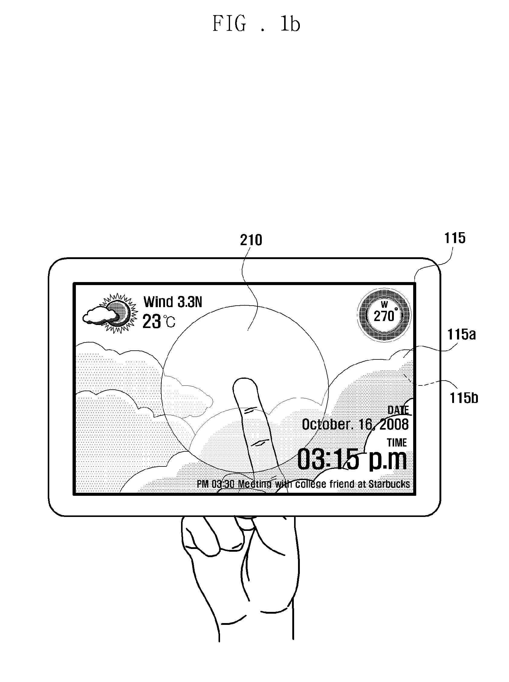 Mobile terminal having dual touch screen and method for displaying user interface thereof