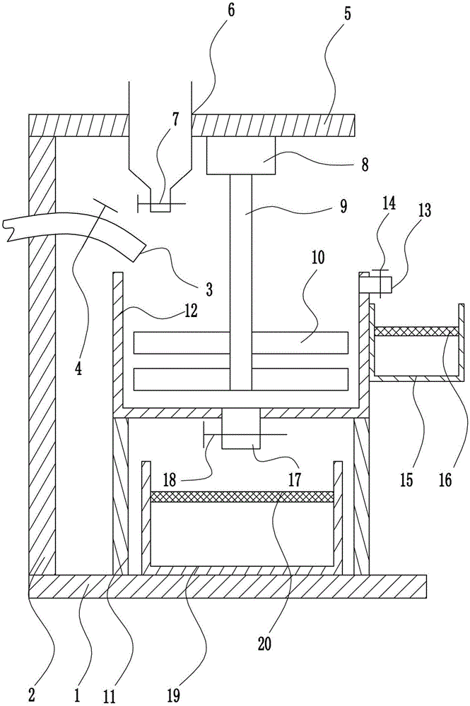 Seed water separation device for planting forage grass in animal husbandry