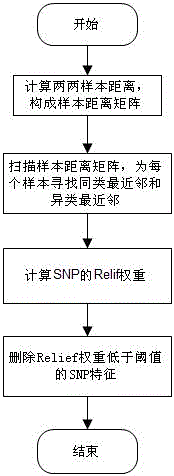 Feature selection method facing to SNP (Single Nucleotide Polymorphism) data