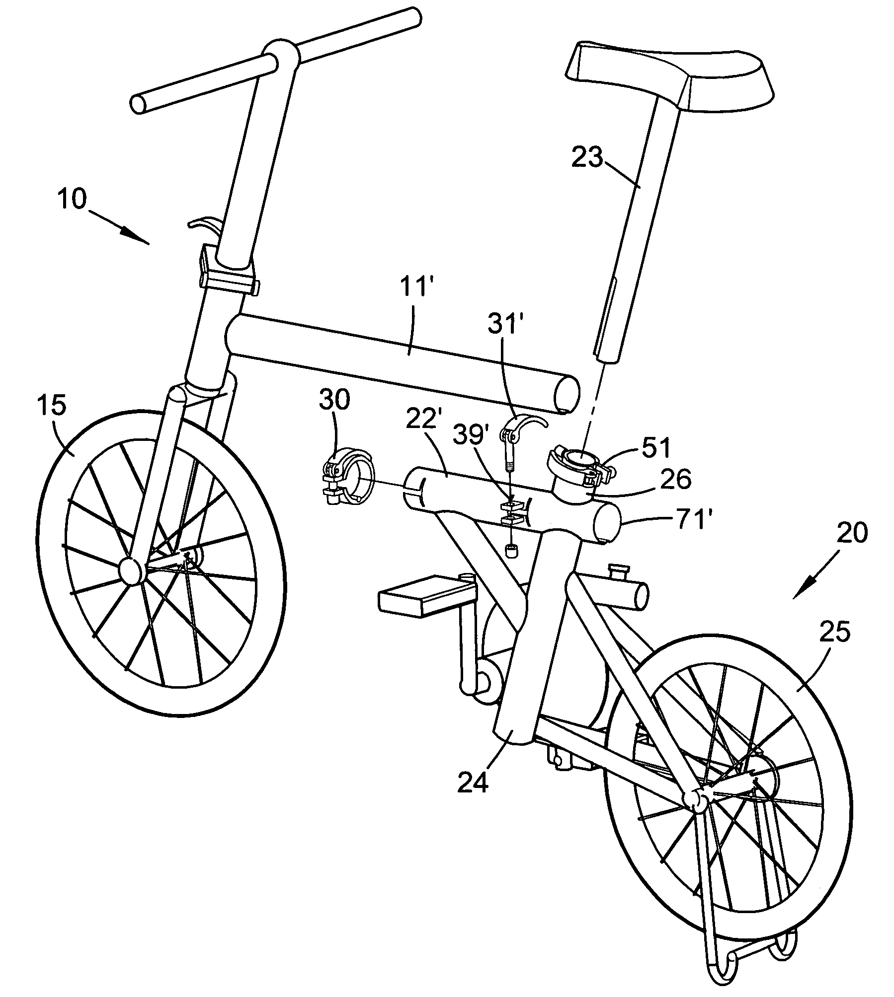 Portable bicycle