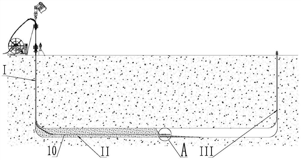 Coal underground gasification system and gasification method capable of realizing parallel transportation of multiple medium