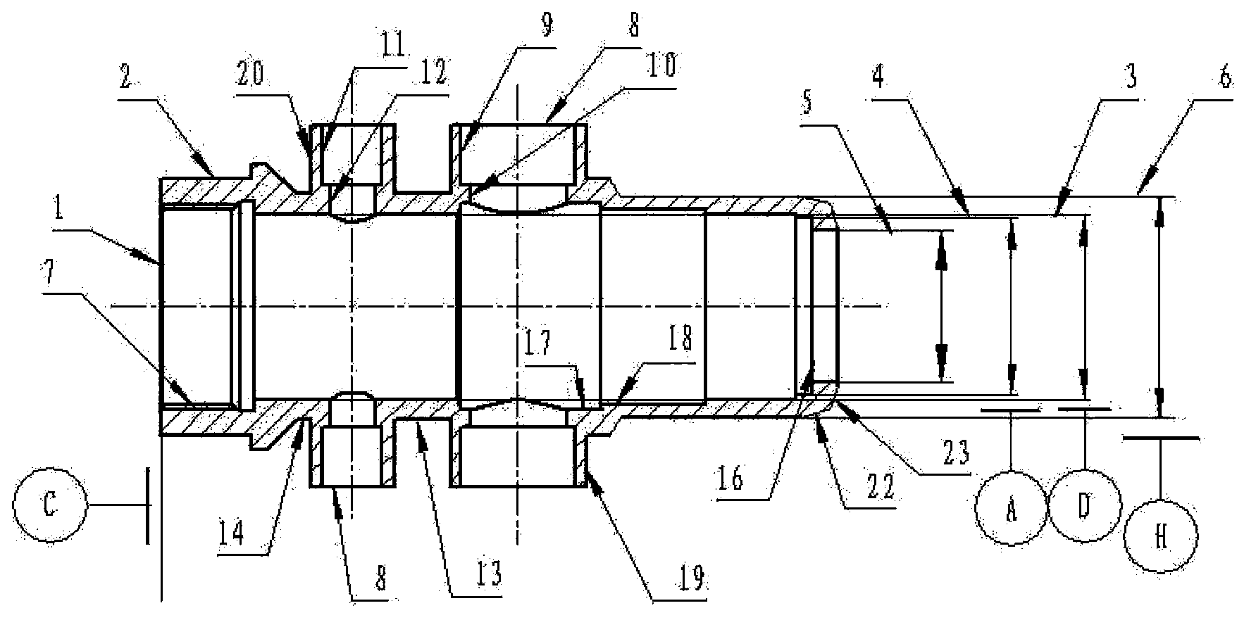 Numerically-controlled processing method of nozzle housing piece