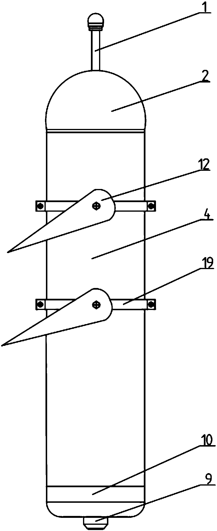 Independent-advancing cross-section subsurface buoy