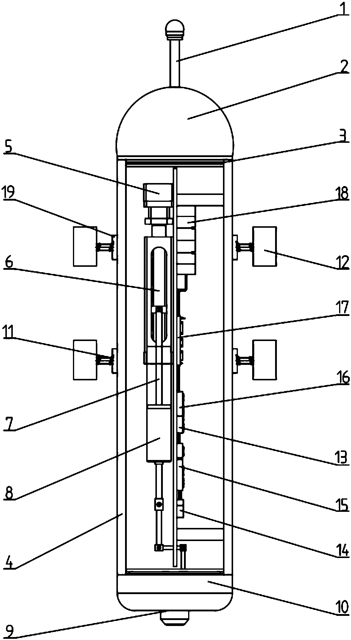 Independent-advancing cross-section subsurface buoy